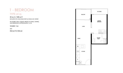 daintree-floor-plan-1bedroom-A1a